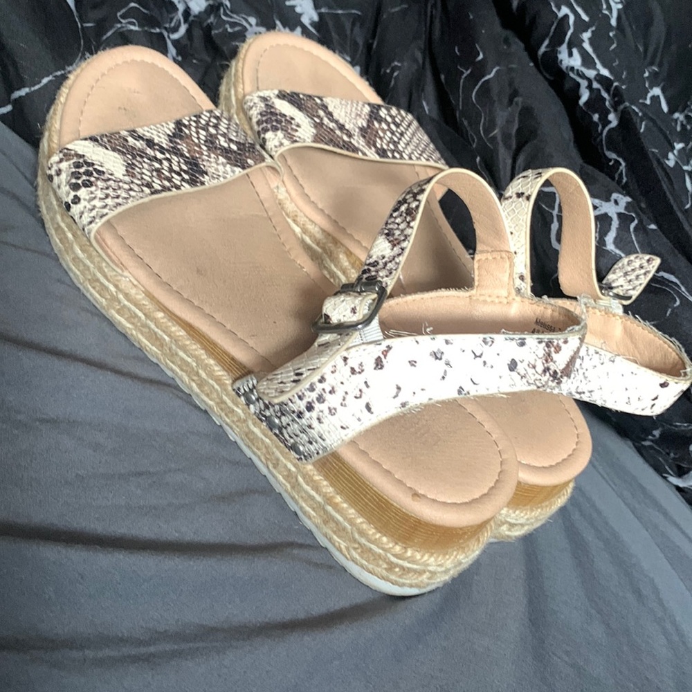 snakeskin espadrilles.